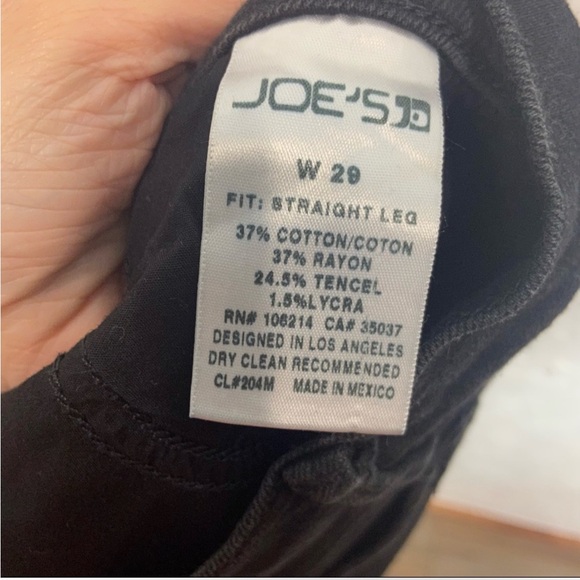 Joes Straight Leg Ankle Jeans Black Mid Rise Size 29 - Picture 5 of 5